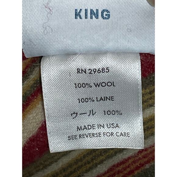 Vintage Pendleton Blanket Sz King Cuddledown Woolen Mills 100% Wool Made in USA - Picture 7 of 14